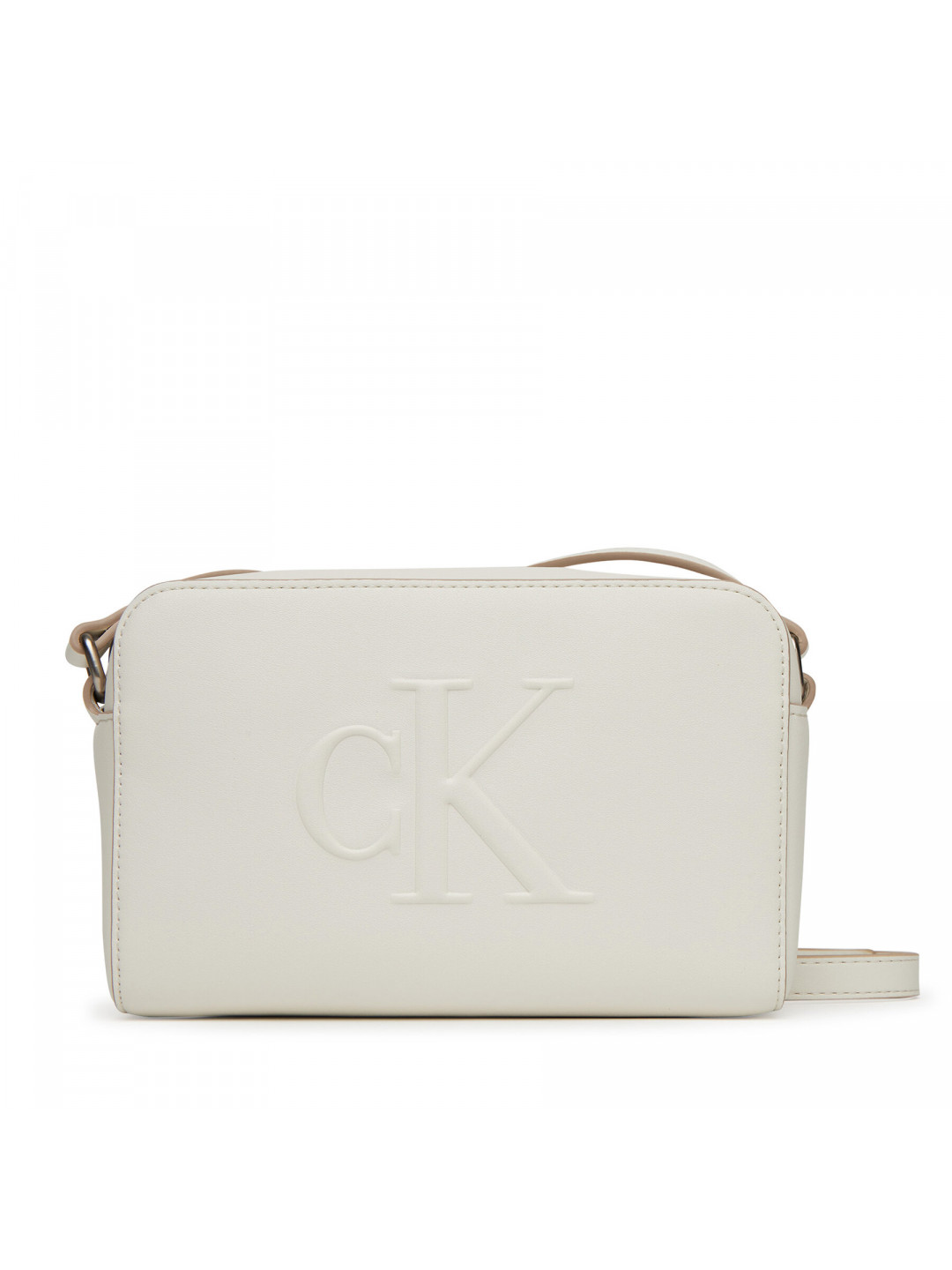 Kabelka Calvin Klein Jeans Sculpted Ew Camera Bag LV04K3036G Bílá